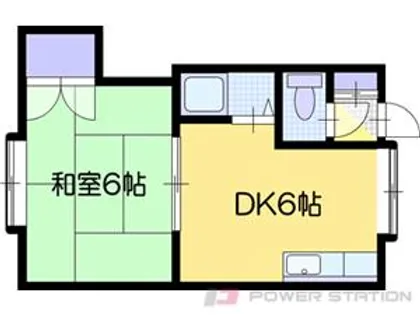 ハイツこまどりB棟【1階】の間取り