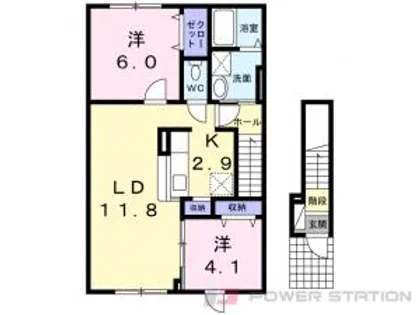 サニー・フェザー【2階】の間取り