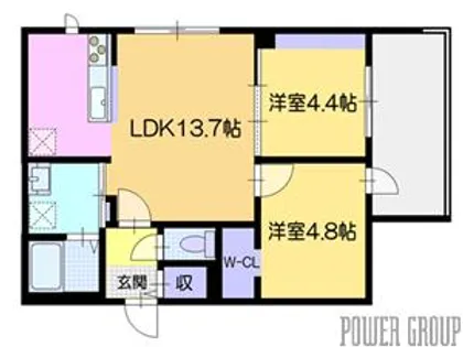 仮)キャトルラヴィ【1階】の間取り