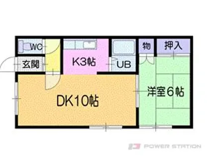 コーポ鳳【1階】の間取り