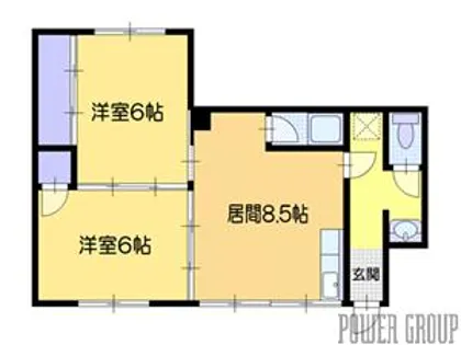 クレセント天神【1階】の間取り