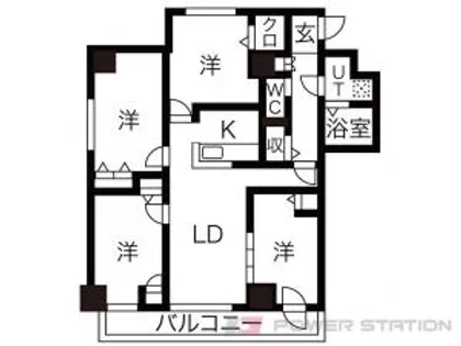 カマールよいち【9階】の間取り