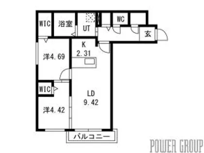 仮)NUTS-千歳市北栄1丁目MS【3階】の間取り