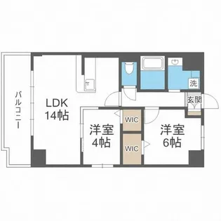 プレジール薬院テラス【10階】の間取り