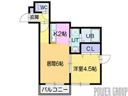 サンヴィレッジ楓3【3階】の間取り