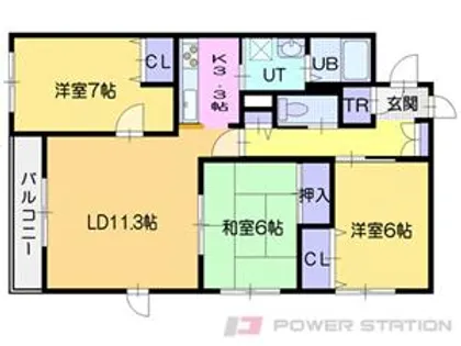 ブリックヒル【3階】の間取り