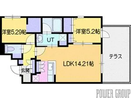 ピオネロ恵庭Ⅳ【1階】の間取り