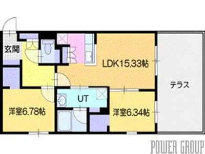 ピオネロ恵庭Ⅳ【1階】の間取り