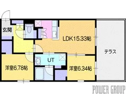 ピオネロ恵庭Ⅳ【1階】の間取り
