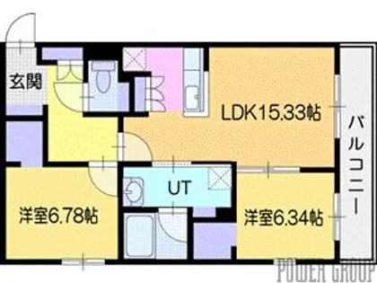 ピオネロ恵庭Ⅳ【3階】の間取り