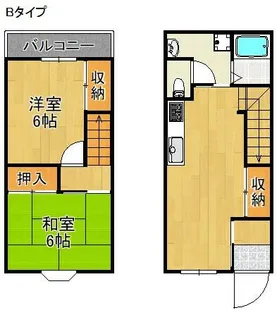 竹田ハイツ【1階】の間取り