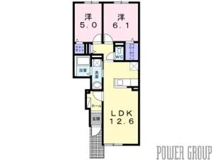 カルム栗山【1階】の間取り