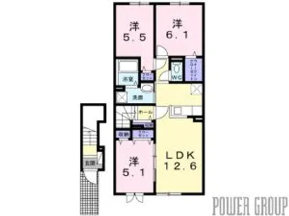 カルム栗山【2階】の間取り
