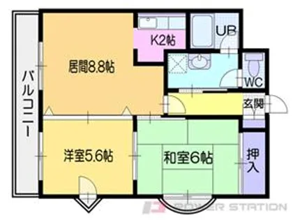プレサント小樽稲穂【11階】の間取り