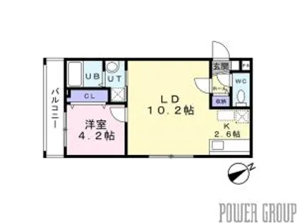 センチュリー末広【1階】の間取り