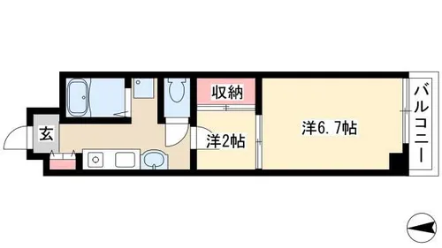シャルマン上ノ宮【403号室】の間取り