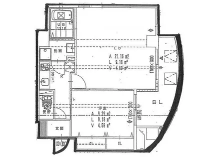 エルミタージュ難波南Ⅲ【5階】の間取り