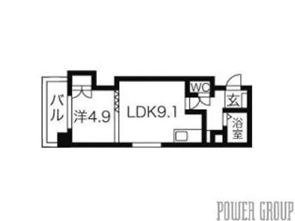 コメンスNo.1【3階】の間取り