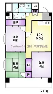 サンシャインコーポ【2階】の間取り