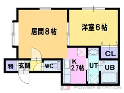 ル・プープル2【2階】の間取り