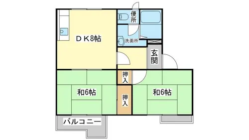 タウニィ英賀保【1階】の間取り