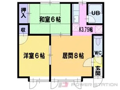 ウエストサイドテラス【2階】の間取り