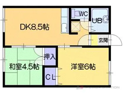 シティハイムブロー7【1階】の間取り
