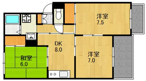 ファミールK【203号室】の間取り