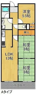 レユシール谷村三番館【5階】の間取り