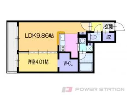 オルセーイスト北広島【4階】の間取り