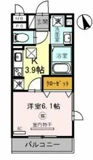 1Kの間取り画像