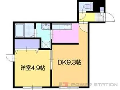 ヴィアーレ若葉【1階】の間取り