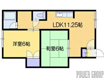 ベルメゾン元町B【1階】の間取り