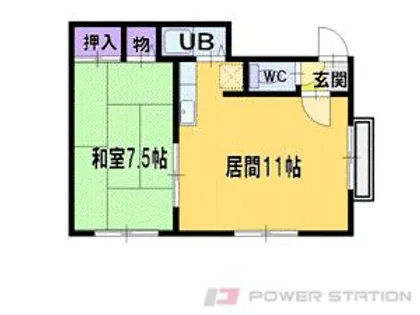 オレンジハウスB【2階】の間取り