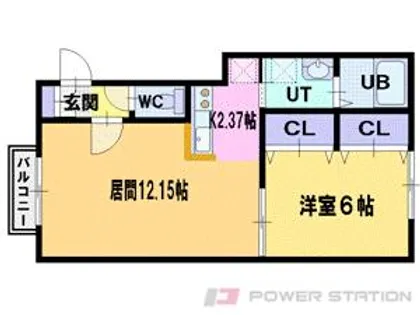プラザ文教台C【2階】の間取り