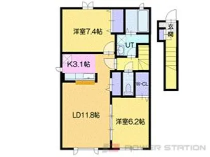 ル・シーニュ大和Ⅱ【2階】の間取り