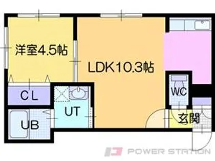 アプリーラ中央町B【1階】の間取り