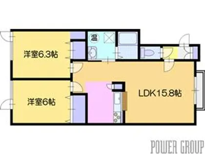 スリムリバーハイツⅢ【1階】の間取り