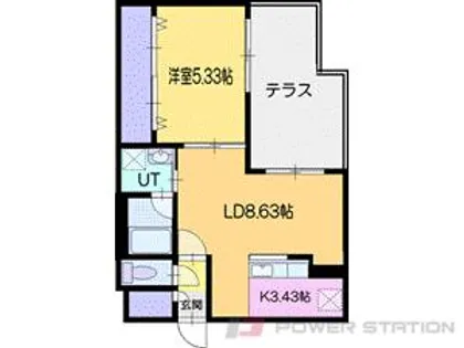 プレシェルト北栄【1階】の間取り