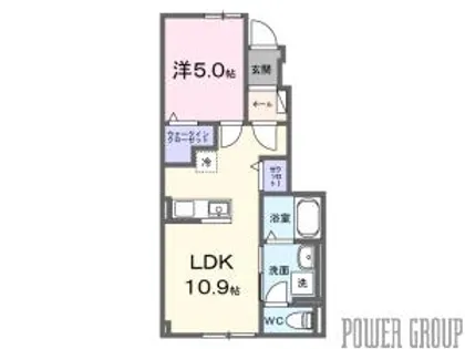 メゾン アンソレイエⅡ【1階】の間取り