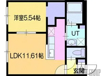 ピオネロ恵庭Ⅲ【2階】の間取り