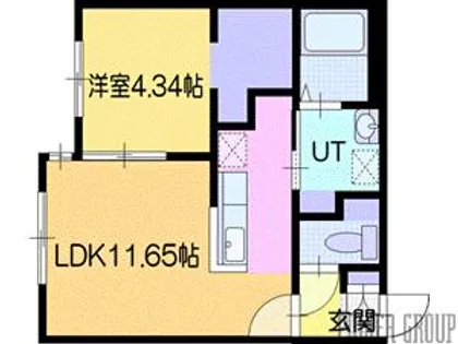 ピオネロ恵庭Ⅲ【4階】の間取り