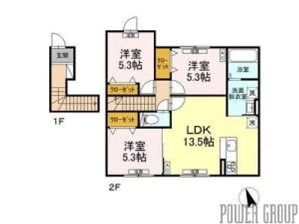 first sky C C棟【2階】の間取り