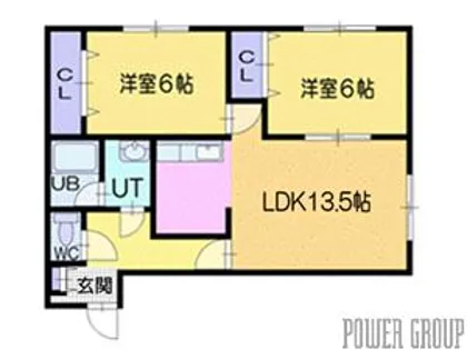ラメール桂岡A【2階】の間取り