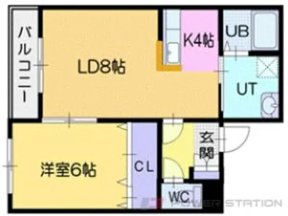 ジェッツ千歳【1階】の間取り