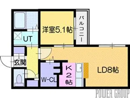 ao akua CTS (アオアクアシーティーエス)【2階】の間取り