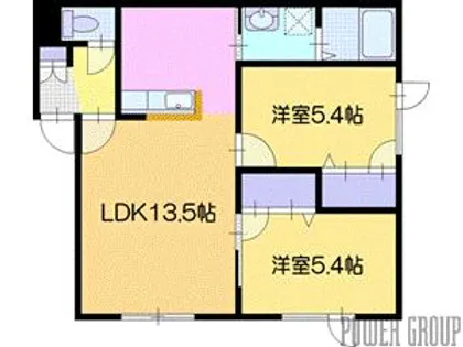 エバーグリーン【1階】の間取り