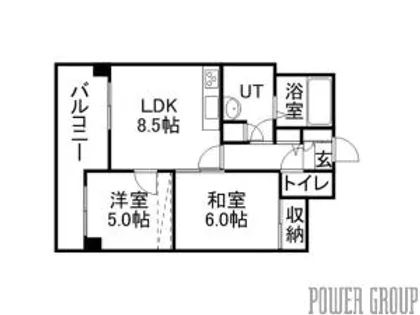 朝日プラザハーバービュー小樽【3階】の間取り