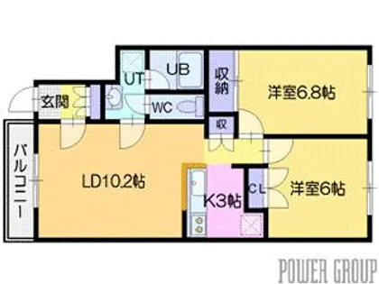エール文京台A棟【2階】の間取り