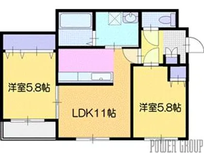 旭ヶ丘ヒルズ【4階】の間取り